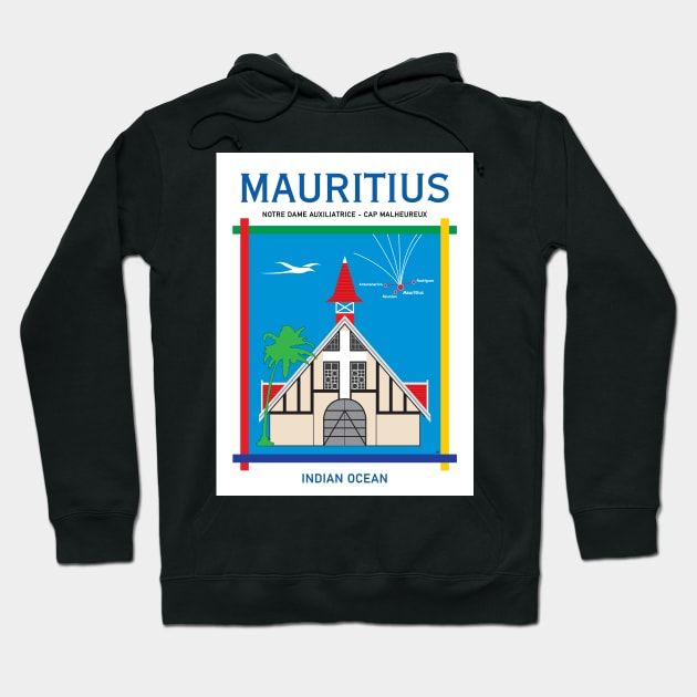 Mauritius Island Port Louis Indian Ocean Travel Vintage Hoodie by PB Mary